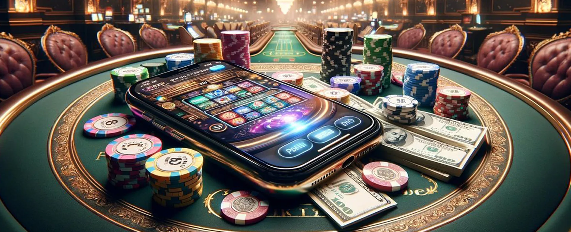 Nustar Online Casino Blog Banner with Golden Accents