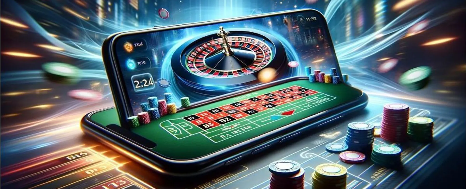 Nustar Poker main image showing a thrilling poker game with gold chips and cards